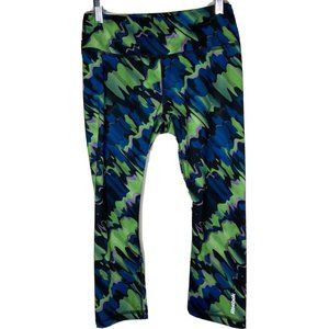Reebok Womens Skinny Capri Legging Size Small Bold Multicolor Yoga CrossFit Run